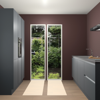 Onyxgrijze greeploze keuken Dallas 71532