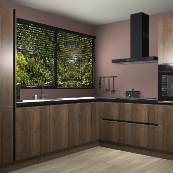 Chocolade eiken greeploze keuken Vogar 82517