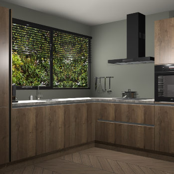 Chocolade eiken greeploze keuken Vogar 82520