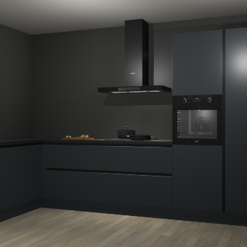 Onyxgrijze greeploze keuken Nuuk 65784