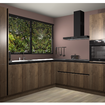 Chocolade eiken greeploze keuken Vogar 82535