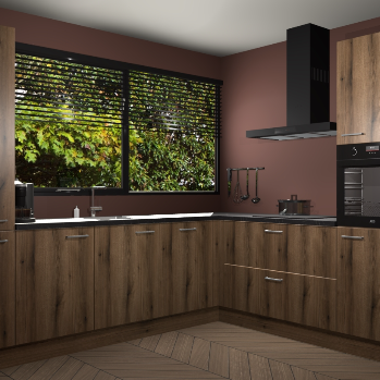 Goud eiken keuken Vogar 82501