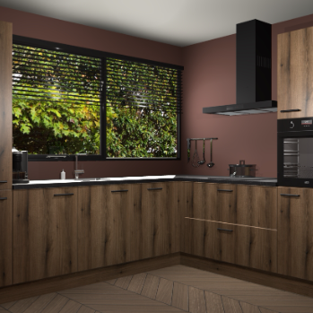 Goud eiken keuken Vogar 82503