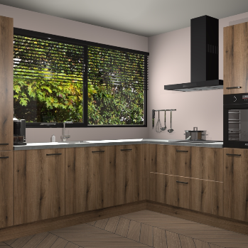 Goud eiken keuken Vogar 82480