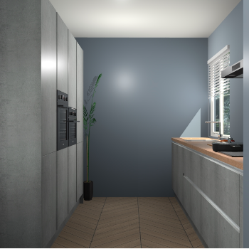 Beton Parelgrijs greeploze keuken Turijn 84011