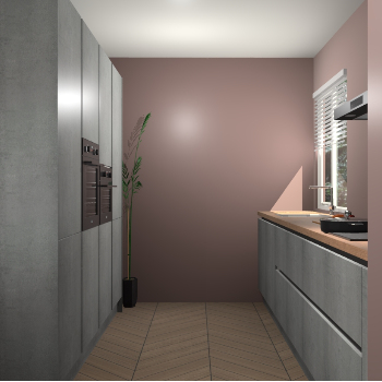 Beton Parelgrijs greeploze keuken Turijn 84014