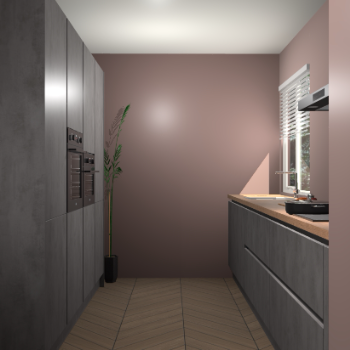 Beton Antraciet  greeploze keuken Turijn 84123