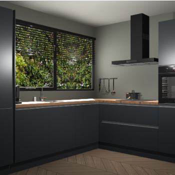 Onyxgrijs greeploze keuken Vogar 84354