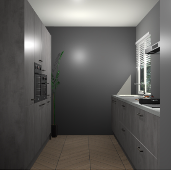 Beton Antraciet keuken Turijn 84140