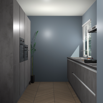 Beton Antraciet greeploze keuken Turijn 84144