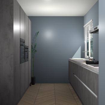 Beton Antraciet greeploze keuken Turijn 84156