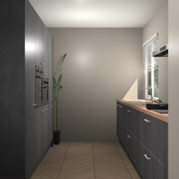 Beton Zwarte keuken Turijn 84229