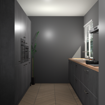 Beton Zwarte keuken Turijn 84235