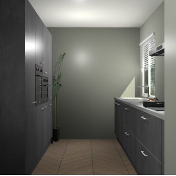 Beton Zwarte keuken Turijn 84239