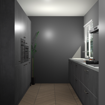 Beton Zwarte keuken Turijn 84274