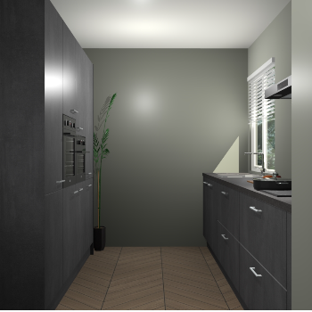 Beton Zwarte keuken Turijn 84277