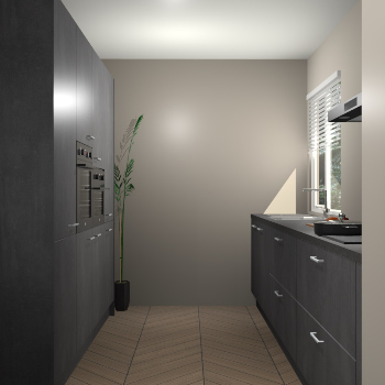 Beton Zwarte keuken Turijn 84278