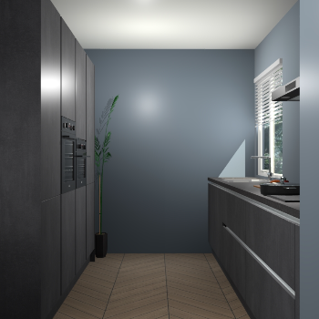 Beton Zwarte greeploze keuken Turijn 84279