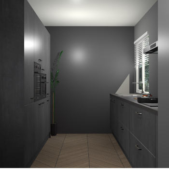 Beton Zwarte keuken Turijn 84281