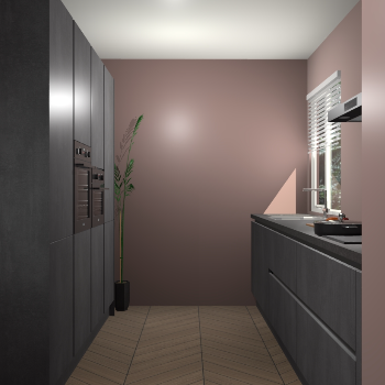 Beton Zwarte greeploze keuken Turijn 84283