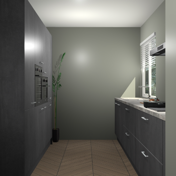 Beton Zwarte keuken Turijn 84322