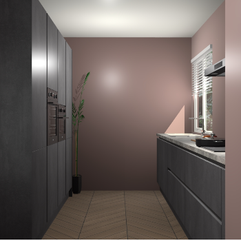 Beton Zwarte greeploze keuken Turijn 84327