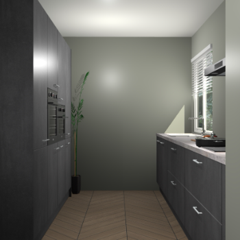 Beton Zwarte keuken Turijn 84328