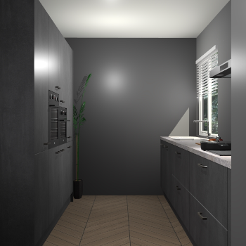 Beton Zwarte keuken Turijn 84332