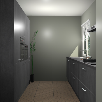 Beton Zwarte keuken Turijn 84334