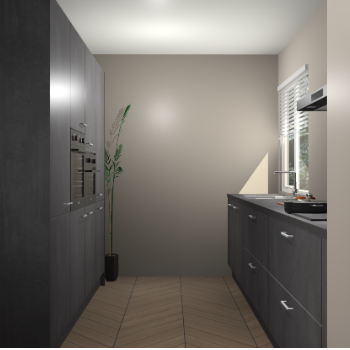 Beton Zwarte keuken Turijn 84335