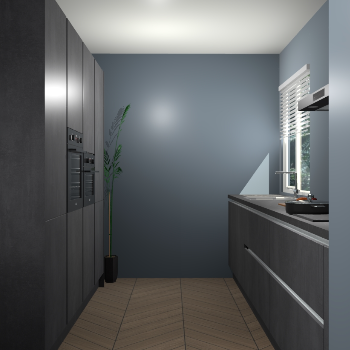 Beton Zwarte greeploze keuken Turijn 84336