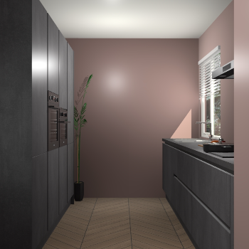 Beton Zwarte greeploze keuken Turijn 84339