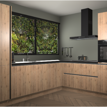 Madera natuur greeploze keuken Vogar 84460