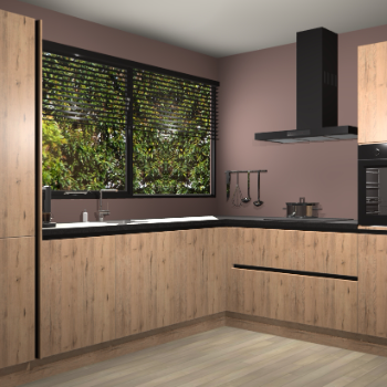 Madera natuur greeploze keuken Vogar 84463