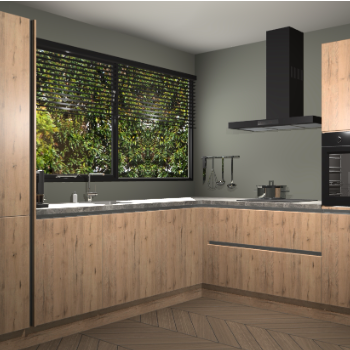 Madera natuur greeploze keuken Vogar 84466