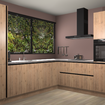 Madera natuur greeploze keuken Vogar 84475