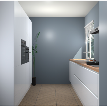 Sneeuwwitte hoogglans greeploze keuken Turijn 83468