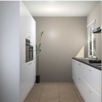 Sneeuwwitte hoogglans keuken Turijn 83519