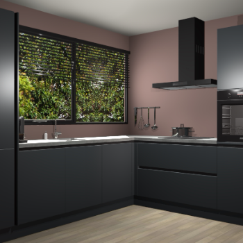 Onyxgrijs greeploze keuken Vogar 84426