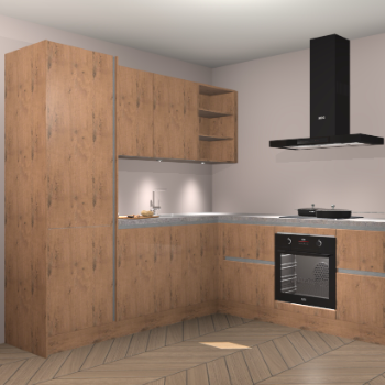 Astoria Eiken greeploze keuken Turek 74006