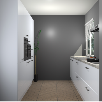 Sneeuwwitte hoogglans keuken Turijn 83528