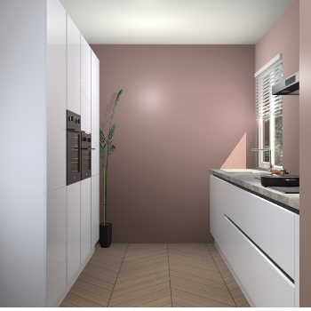 Sneeuwwitte hoogglans greeploze keuken Turijn 83529