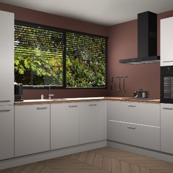 Zijdegrijze keuken Vogar 82853