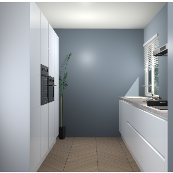 Sneeuwwitte hoogglans greeploze keuken Turijn 83532