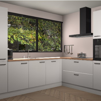 Zijdegrijze keuken Vogar 82856