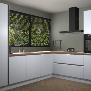 Sneeuwwitte greeploze keuken Vogar 82843