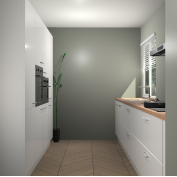 Zijdegrijze hoogglans  keuken Turijn 83591