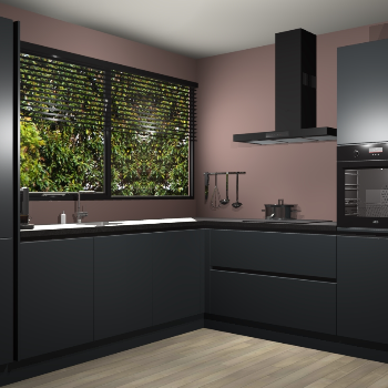 Onyxgrijs greeploze keuken Vogar 84432