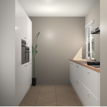 Zijdegrijze hoogglans keuken Turijn 83592