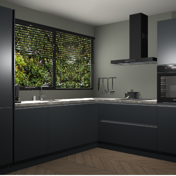 Onyxgrijs greeploze keuken Vogar 84435